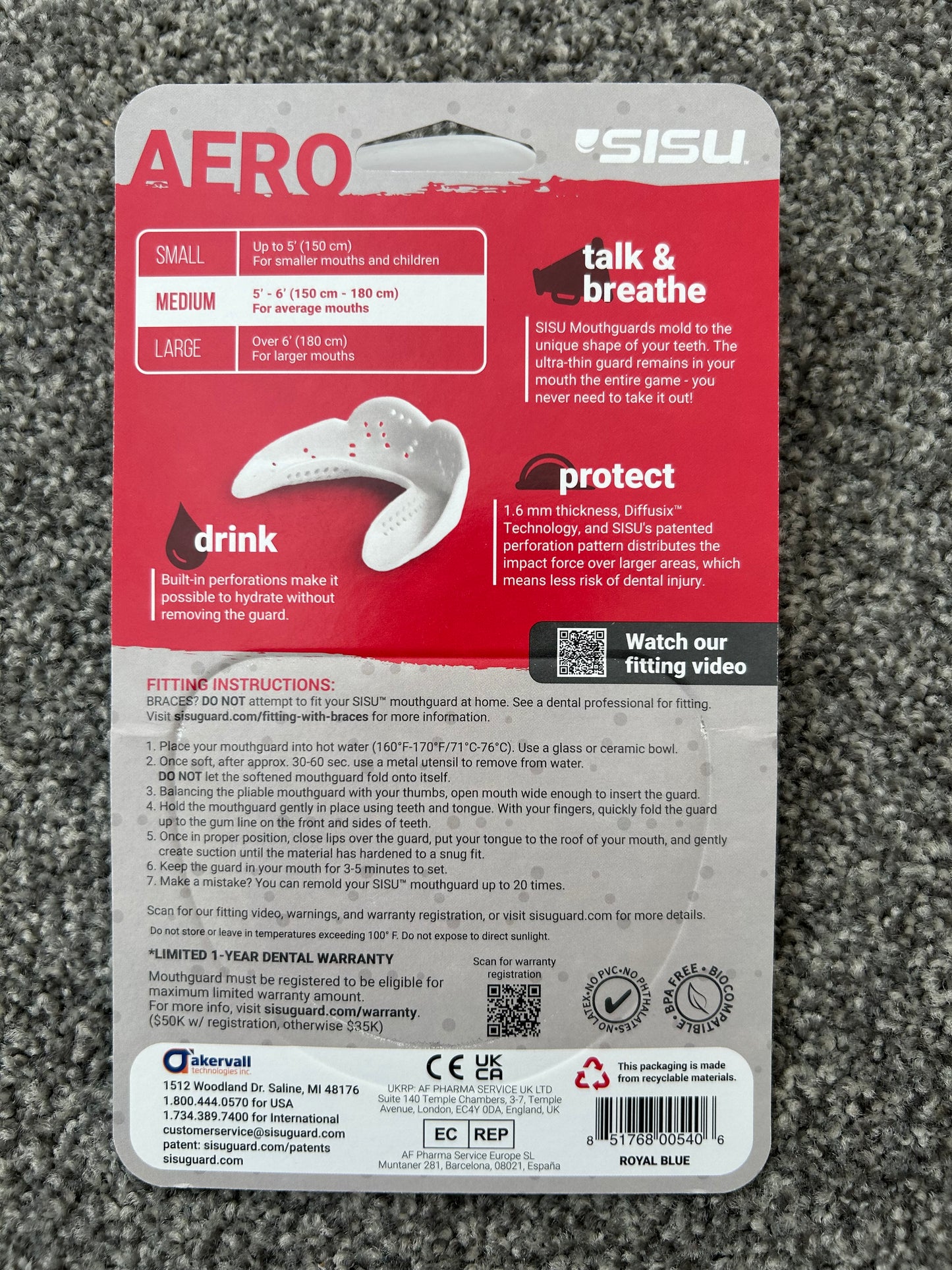 SISU Aero Mouthguard - Medium